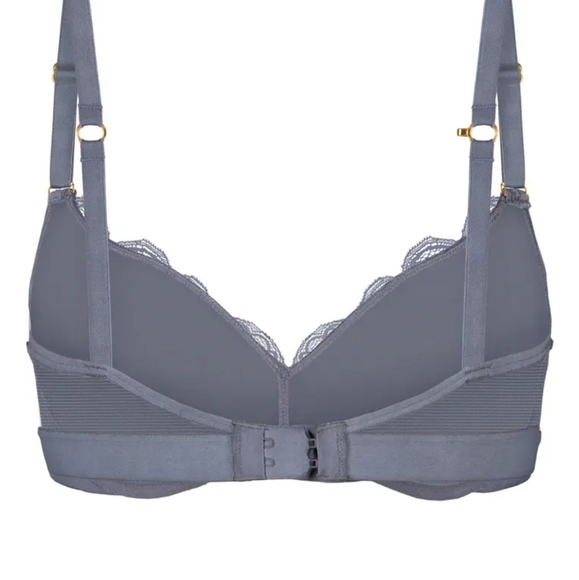 Lively Lace  wireless push-up T-Shirt Bra Smoke gray 34C - Picture 2 of 5
